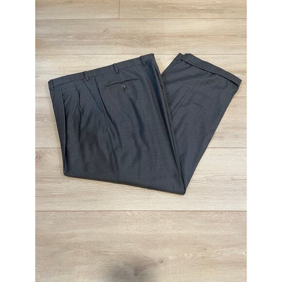 Brioni Moudi Super 150s Men's Pleated Dress Pants Gray Size 38R JP - Picture 3 of 14